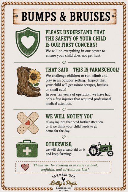 Bumps and Bruises Policy