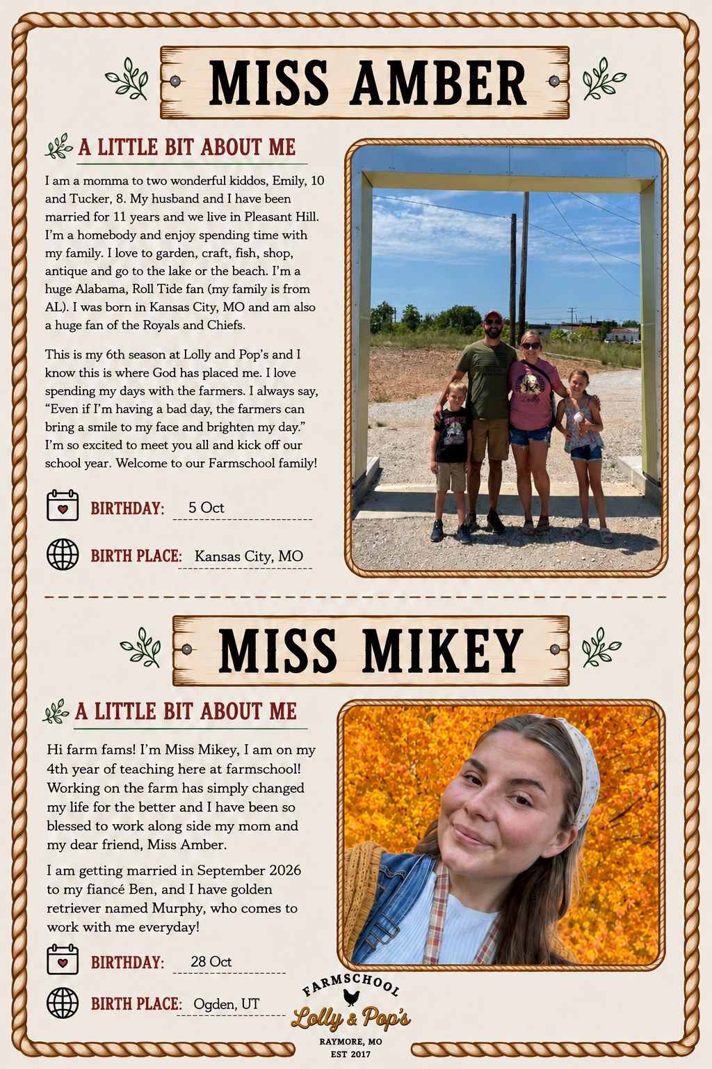 Miss Amber and Miss Mikey
