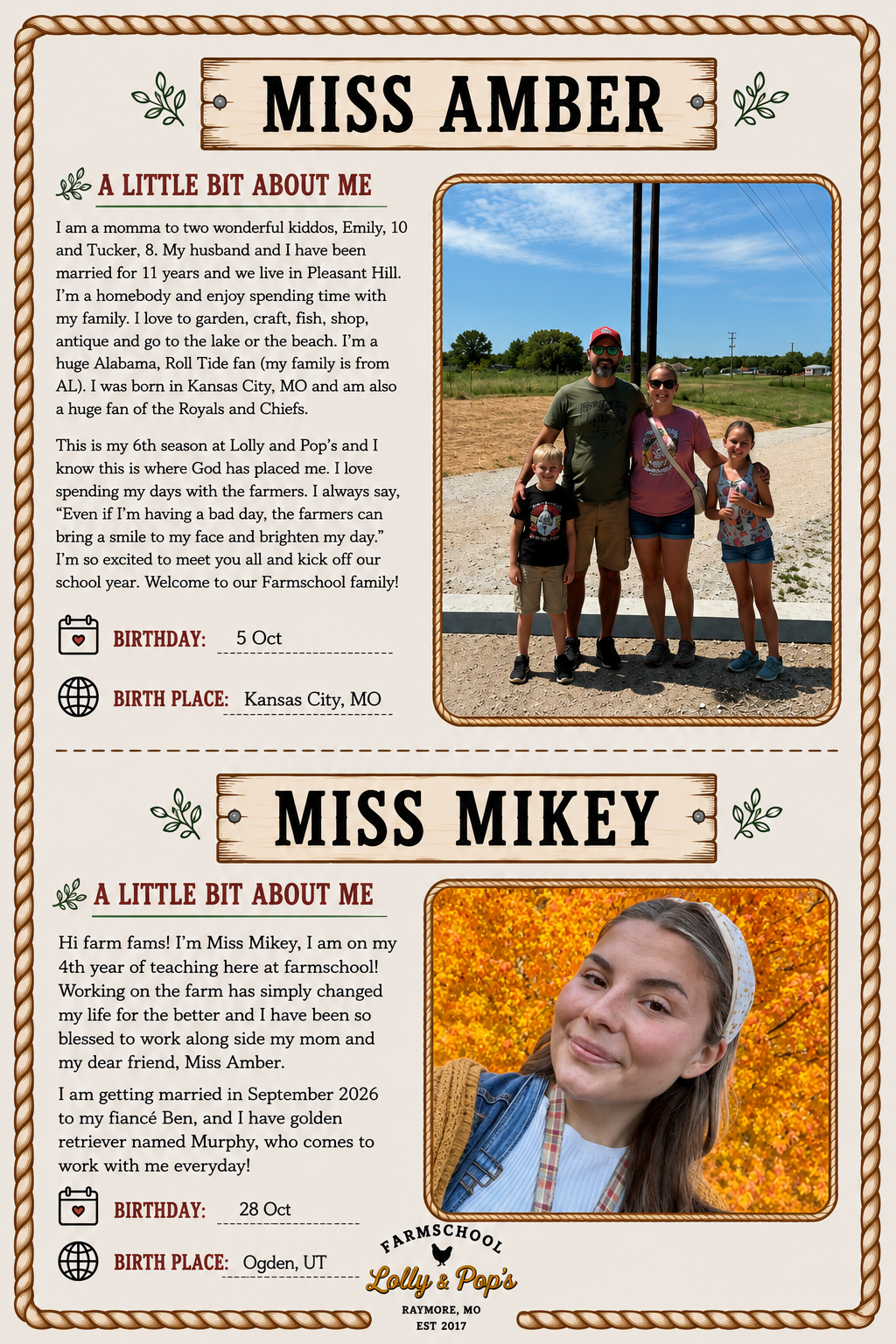 Miss Amber and Miss Mikey